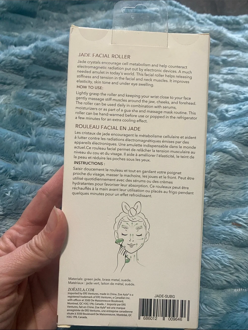 Zoe Ayla Jade Facial Roller - Green